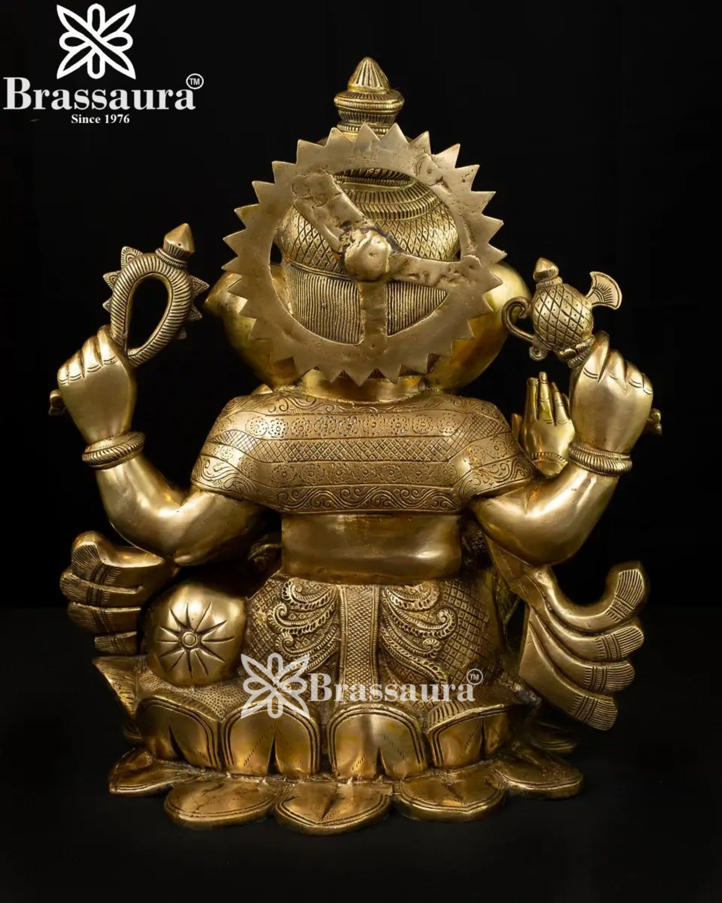 Brass Ganesha Statue Weight 29.5 Kg And Height 21 Inch