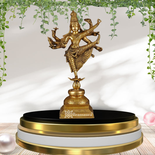 Brass Chola Dancing Vishnu Statue Weight 5.3 Kg And Height 16 Inch