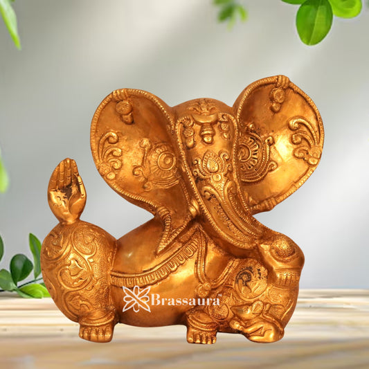 Brass Modern Ganesha Weight 3.9 Kg & Height 8 Inch