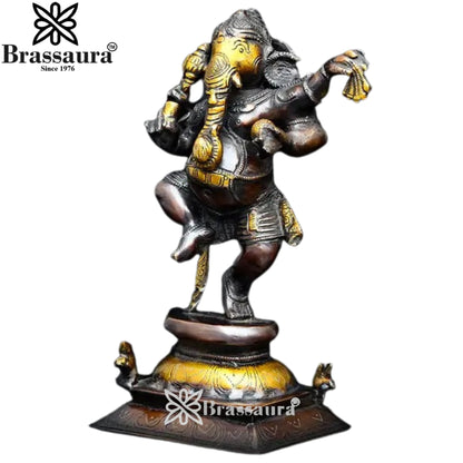 Brass Ganesha Statue Weight 2.7 Kg And Height 9.5 Inch