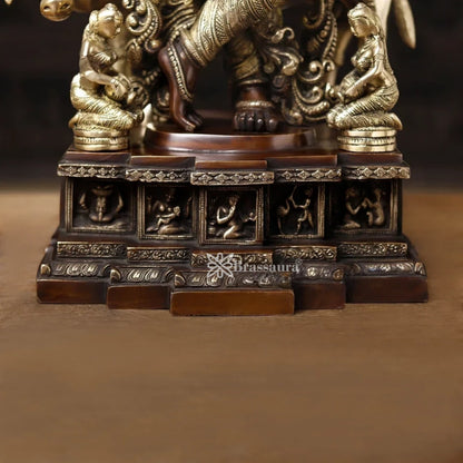 Brass Cow Krishna Murti Weight 34.66 Kg And Height 28 Inch