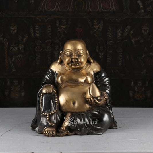 Brass Laughing Buddha Weight 12 kg & Height 13 Inch