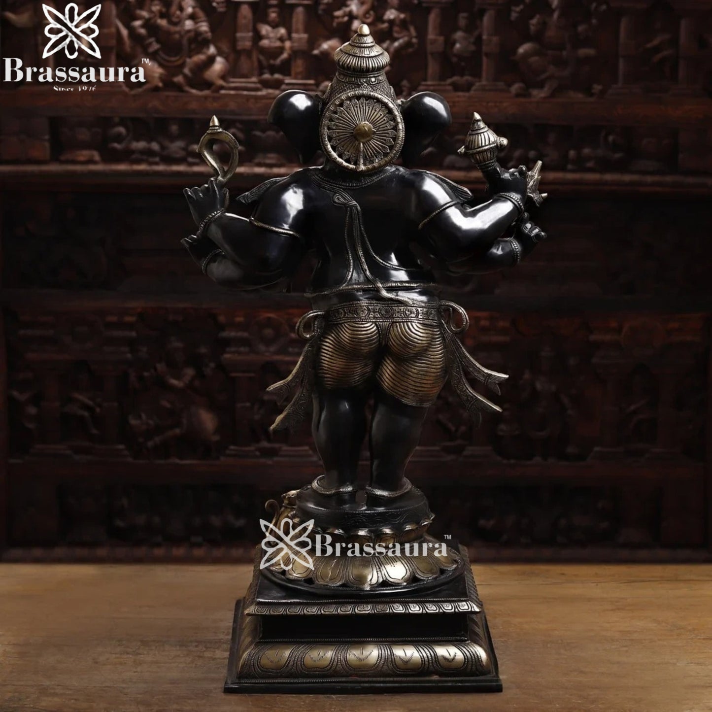 Brass Standing Ganesha Weight 49 Kg & Height 36 Inch