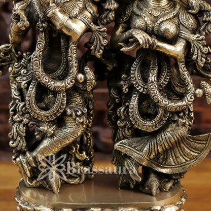 Brass Radha Krishna Murti Weight 18.4 Kg And Height 21 Inch