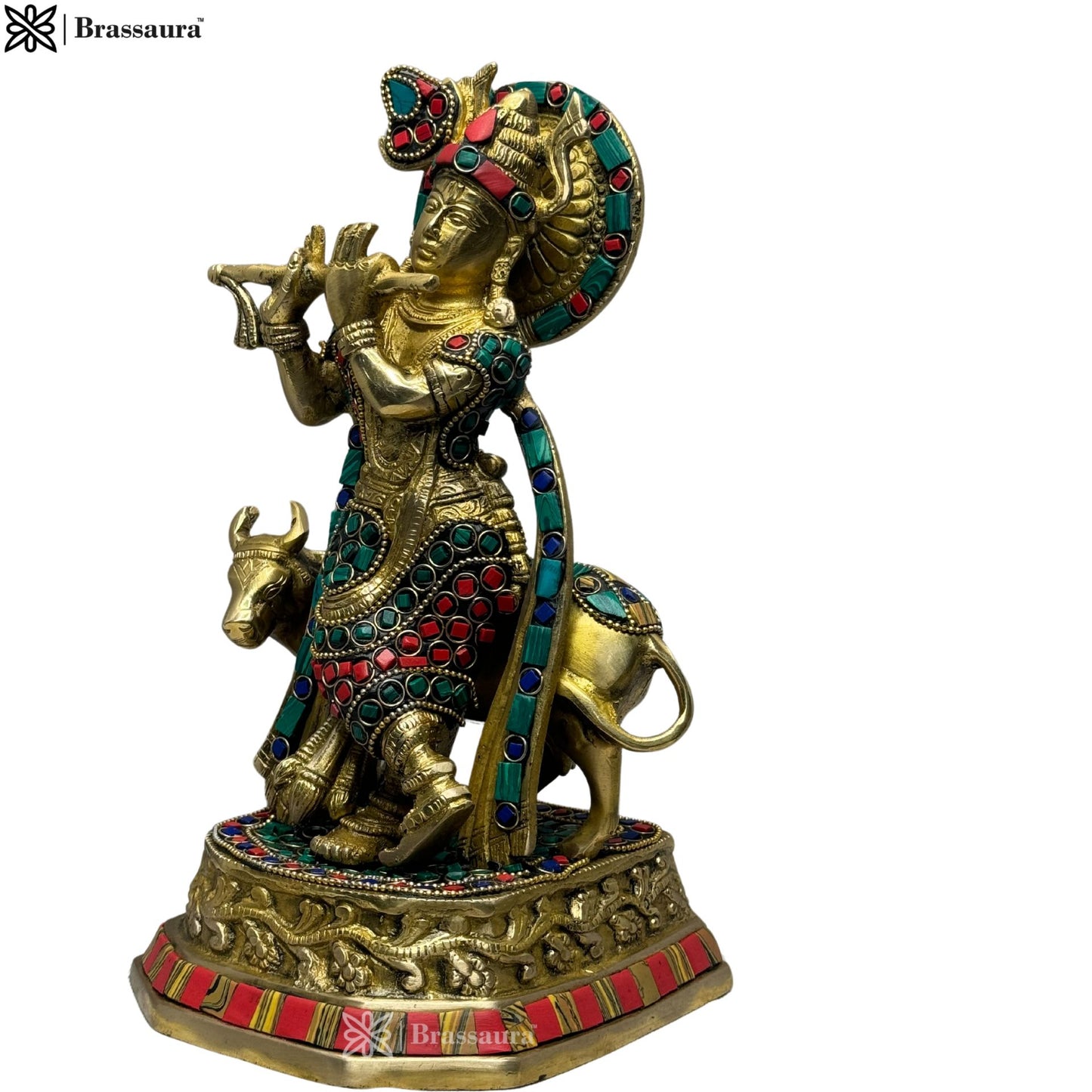 Brass Krishna Murti for Home and Decor Living Room Height 60 cm Weight 9.3 Kg