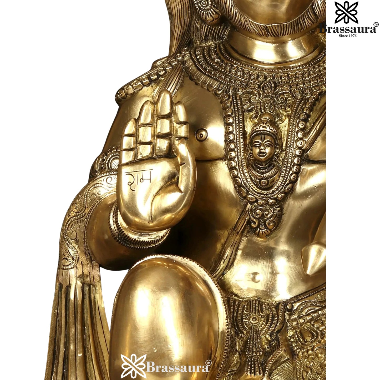 Brass Hanuman Statue Weight 28 Kg And Height 21 Inch