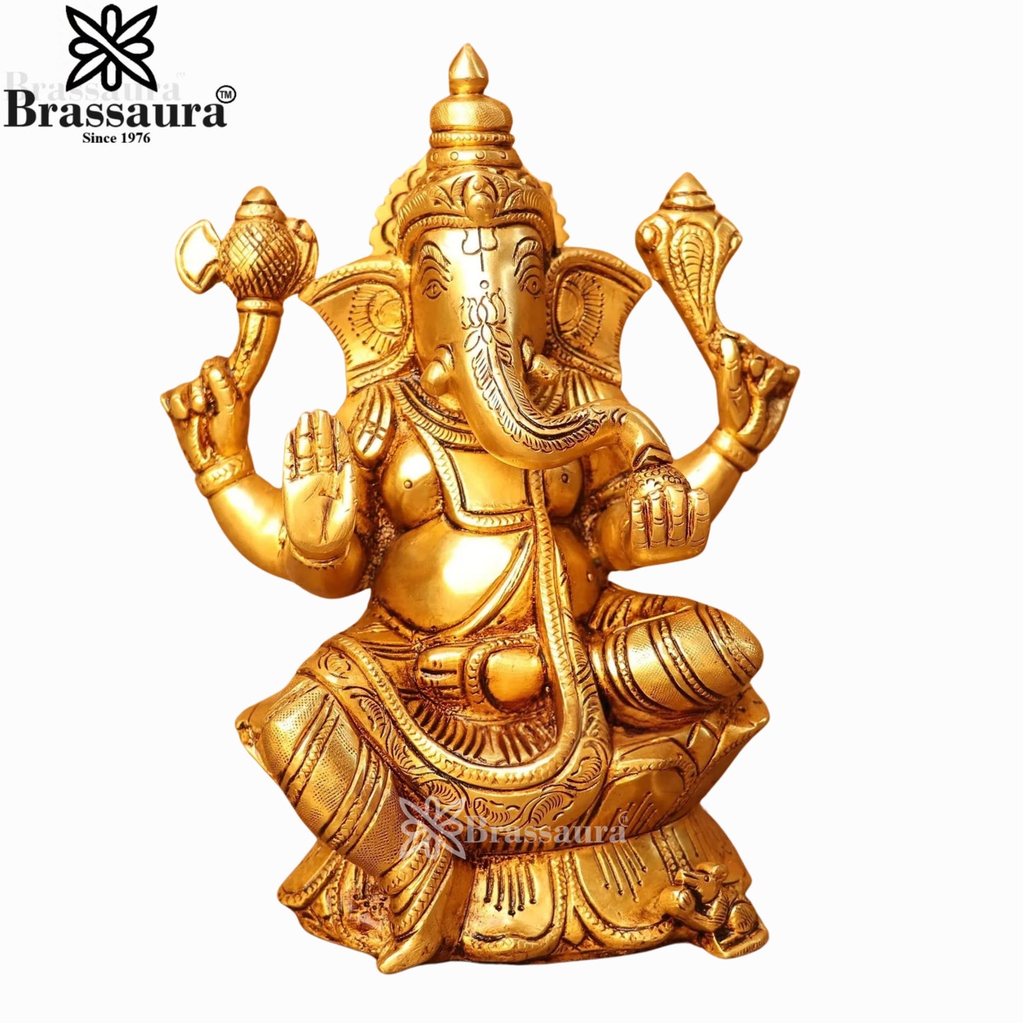 Brass Lakshmi Ganesh Murti Weight 4 Kg And Height 11 Inch