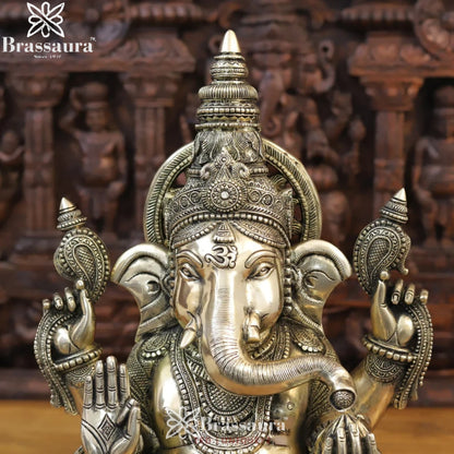 Brass Ganesha Weight 22.26 Kg & Height 20 Inch