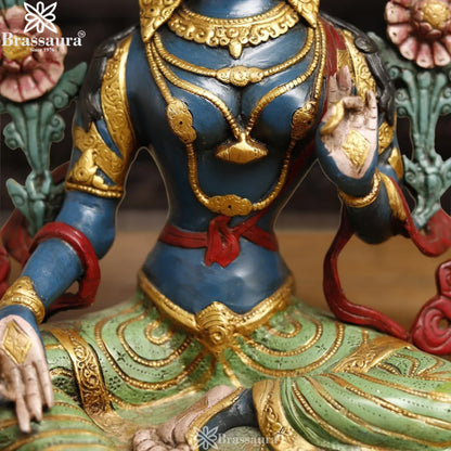Brass Vintage Tara Statue Weight 7.26 Kg And Height 15.5 Inch