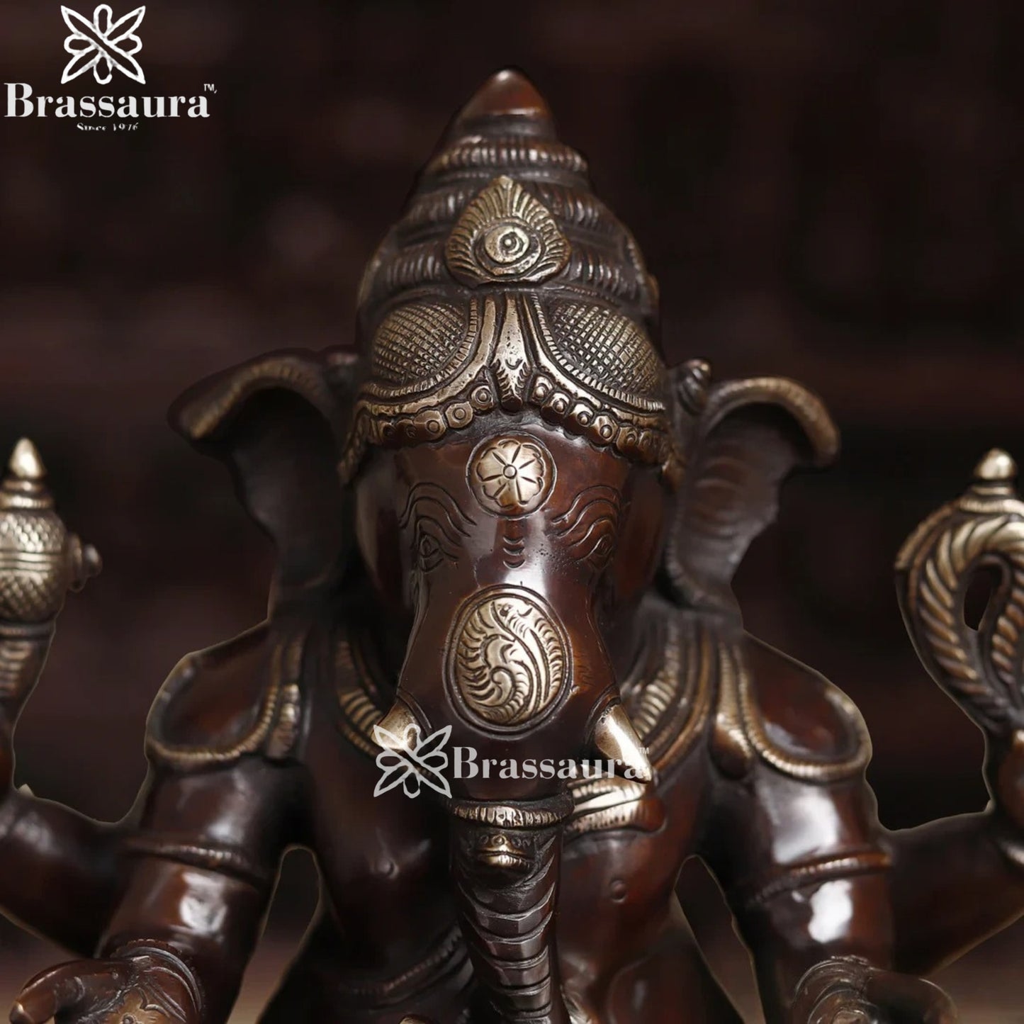 Brass Ganesha & Shivling Weight 15.8 Kg & Height 14.5 Inch