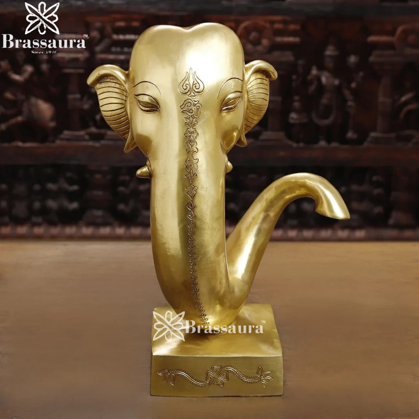 Brass Modern Ganesha Weight 12 Kg & Height 17 Inch