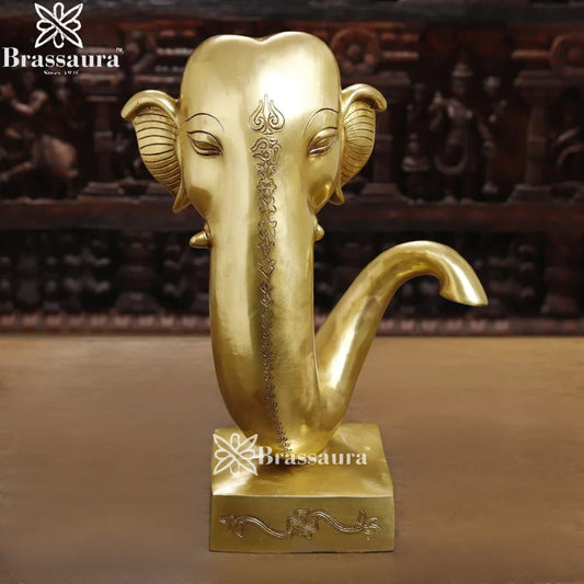 Brass Modern Ganesha Weight 12 Kg & Height 17 Inch