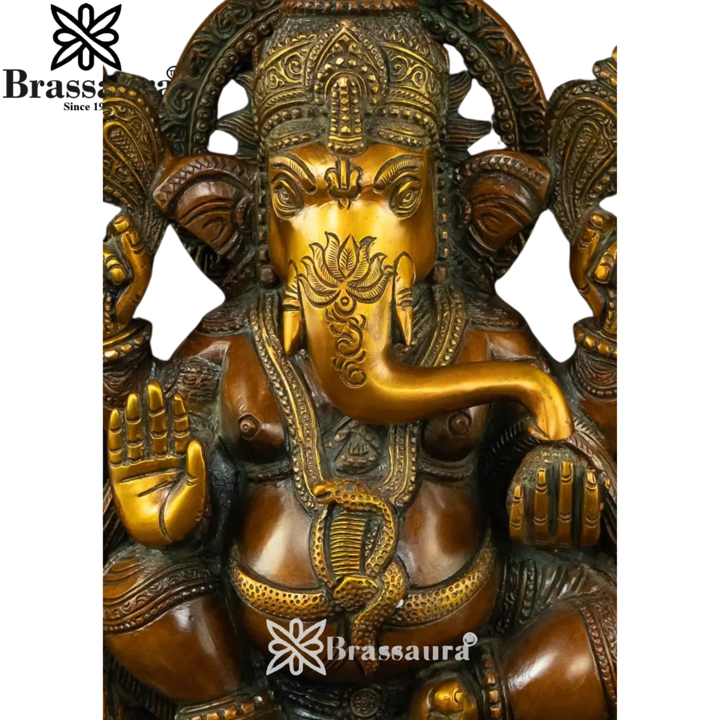 Brass Ganesha Statue Weight 6 Kg And Height 13 Inch