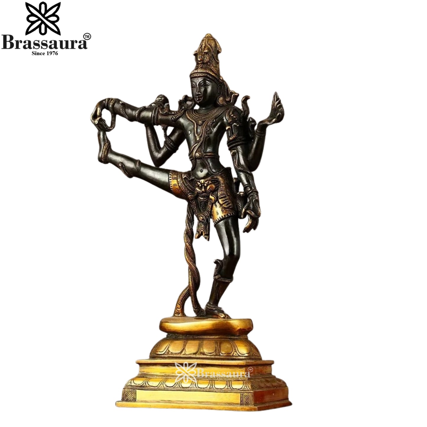 Brass Antique Dancing Natraj Statue Weight 8.5 Kg And Height 17.5 Inch