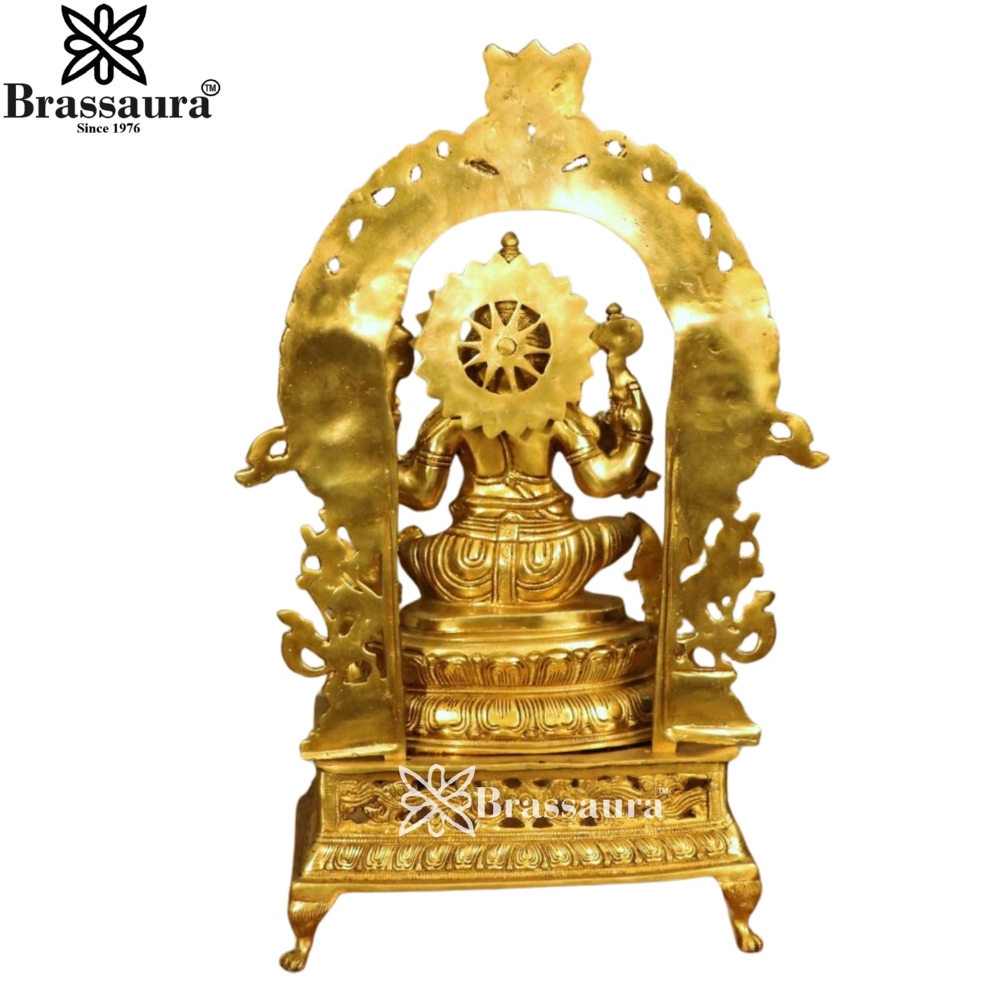 Brass Ring Ganesha Statue Weight 23.5 Kg & Height 27 Inch