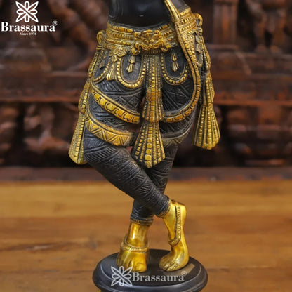 Brass Krishna Murti Weight 9.46 Kg And Height 23 Inch
