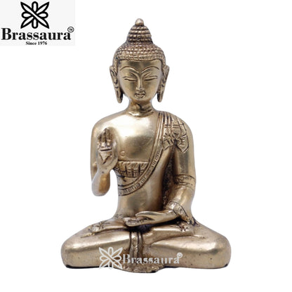 Brass Blessing Buddha Weight 1 kg & Height 6 Inch