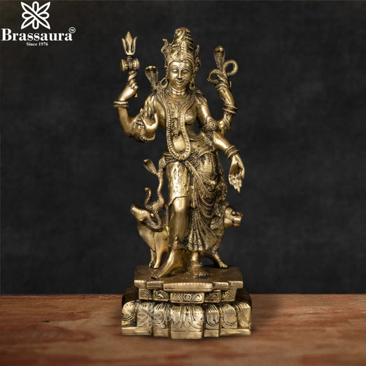 Brass Aardhnareshwar Statue Weight 10 Kg And Height 24.5 Inch