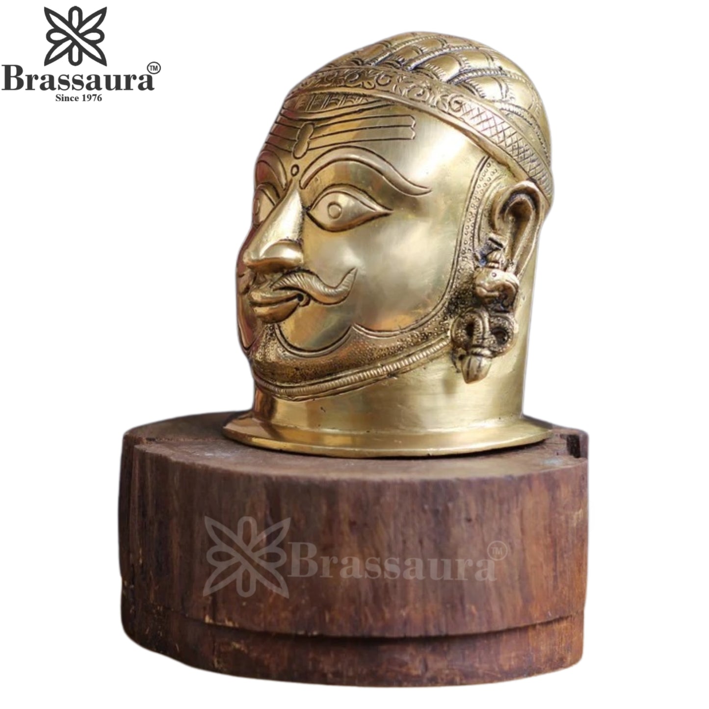 Brass Shiva Mukhlingam Statue Weight 2.1 Kg And Height 5.5 Inch