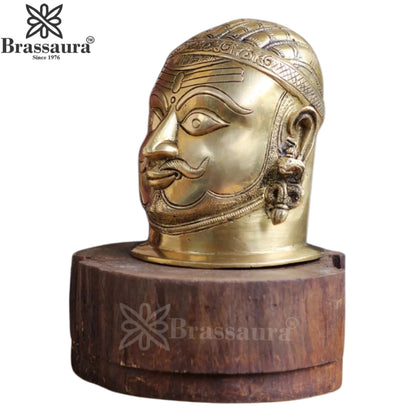 Brass Shiva Mukhlingam Statue Weight 2.1 Kg And Height 5.5 Inch