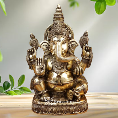 Brass Ganesha Statue Weight 22.5 Kg & Height 20 Inch