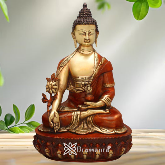 Brass Classic Buddha Weight 9.6 Kg & Height 18 Inch