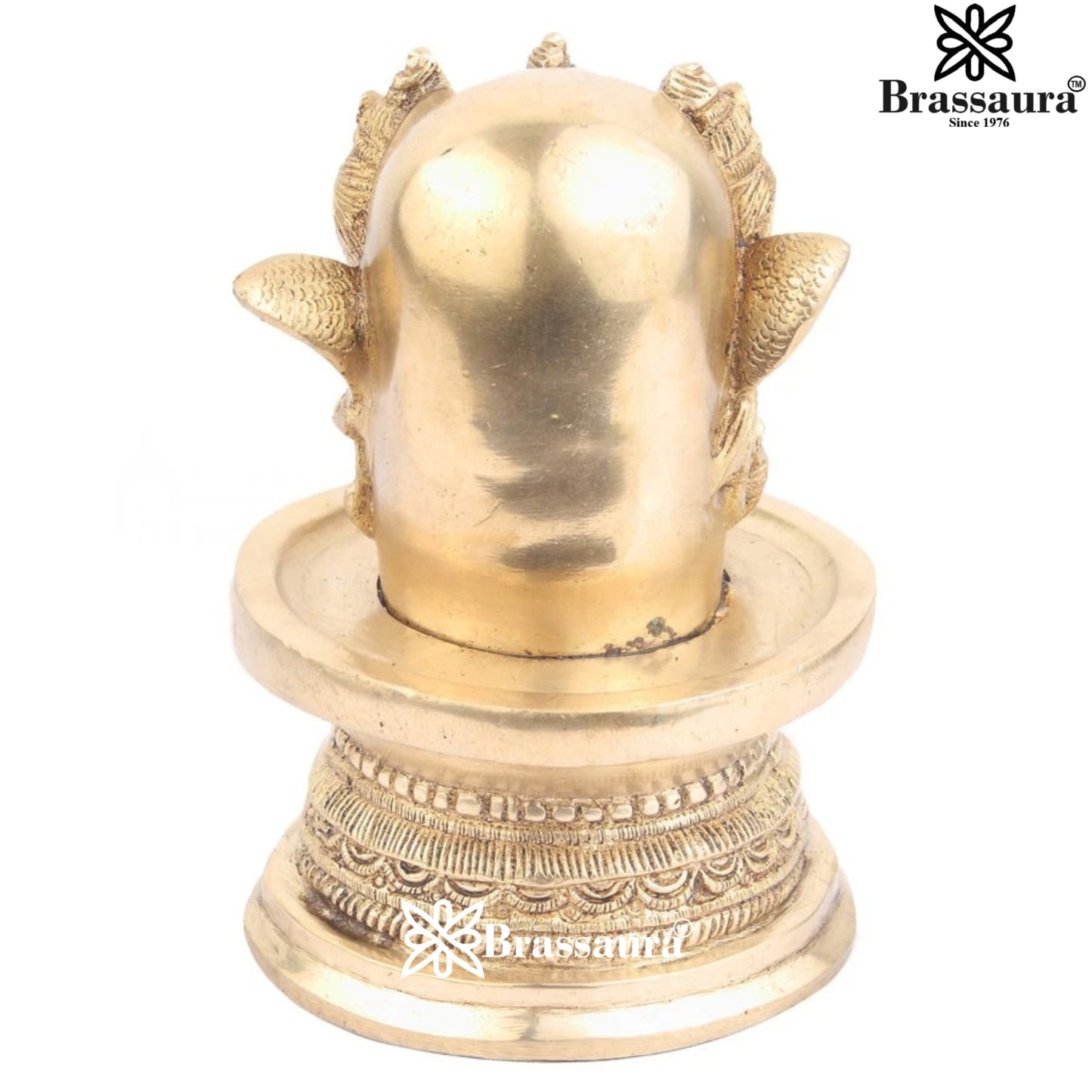 Brass Royal Golden Shiva Face Shivling Weight 2.5 Kg & Height 7 Inch