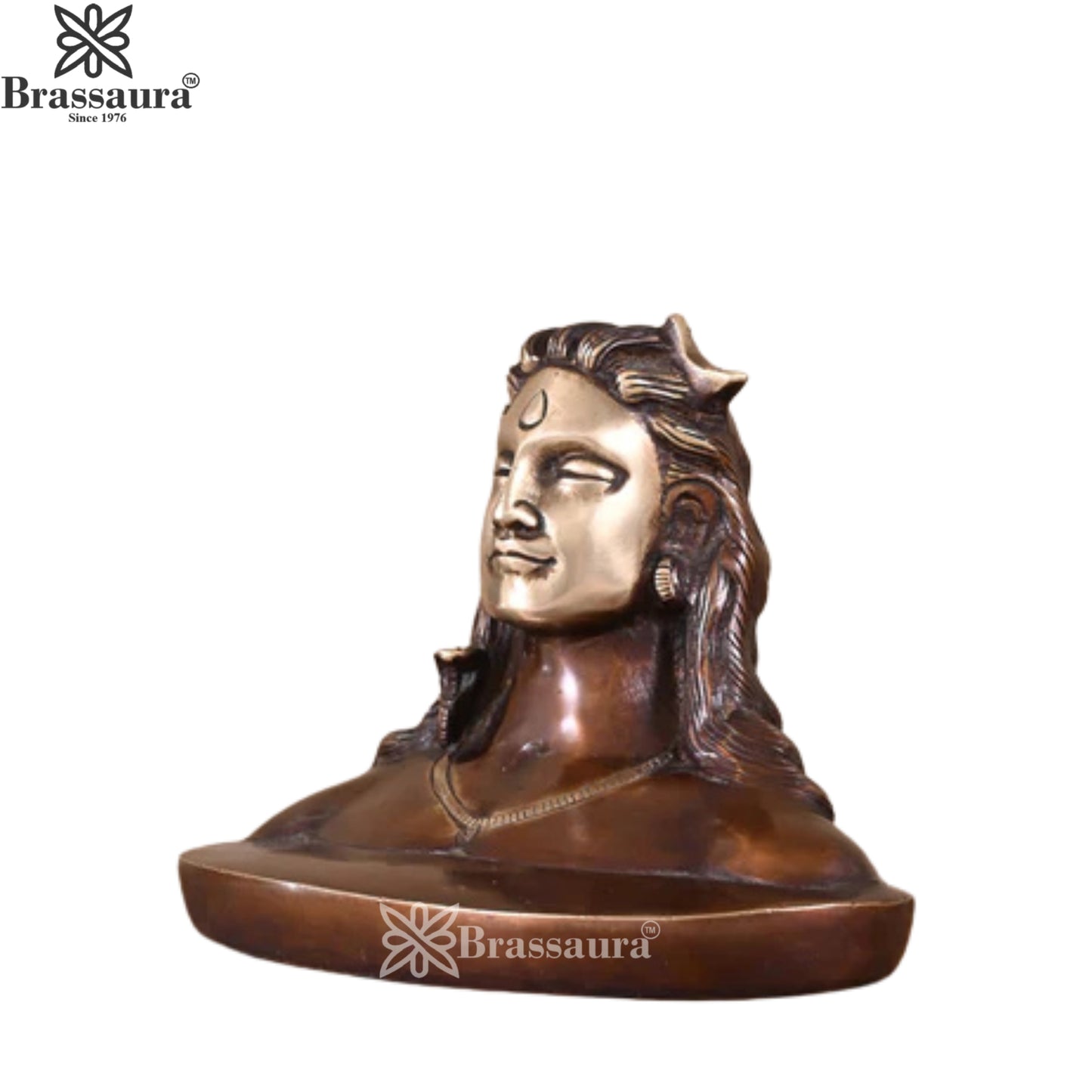 Brass Lord Shiva Head Statue Weight 1.28 Kg And Height 5 Inch