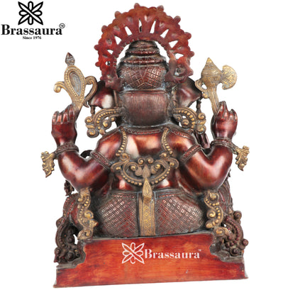 Brass Vintage Ganesha Weight 25 Kg & Height 19 Inch