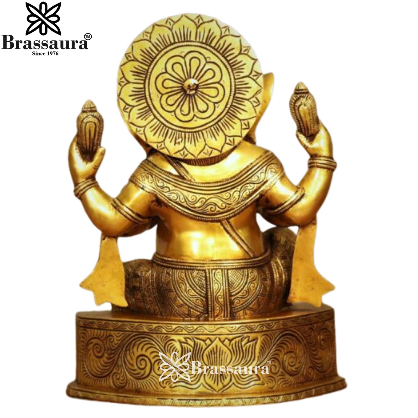 Brass Ganesha Statue Weight 7.1 Kg & Height 12.5 Inch