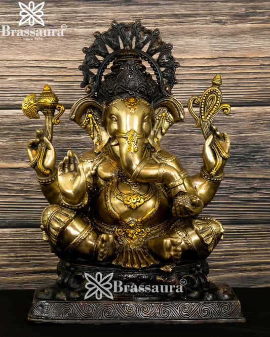 Brass Ganesha Statue Weight 22 Kg And Height 20 Inch