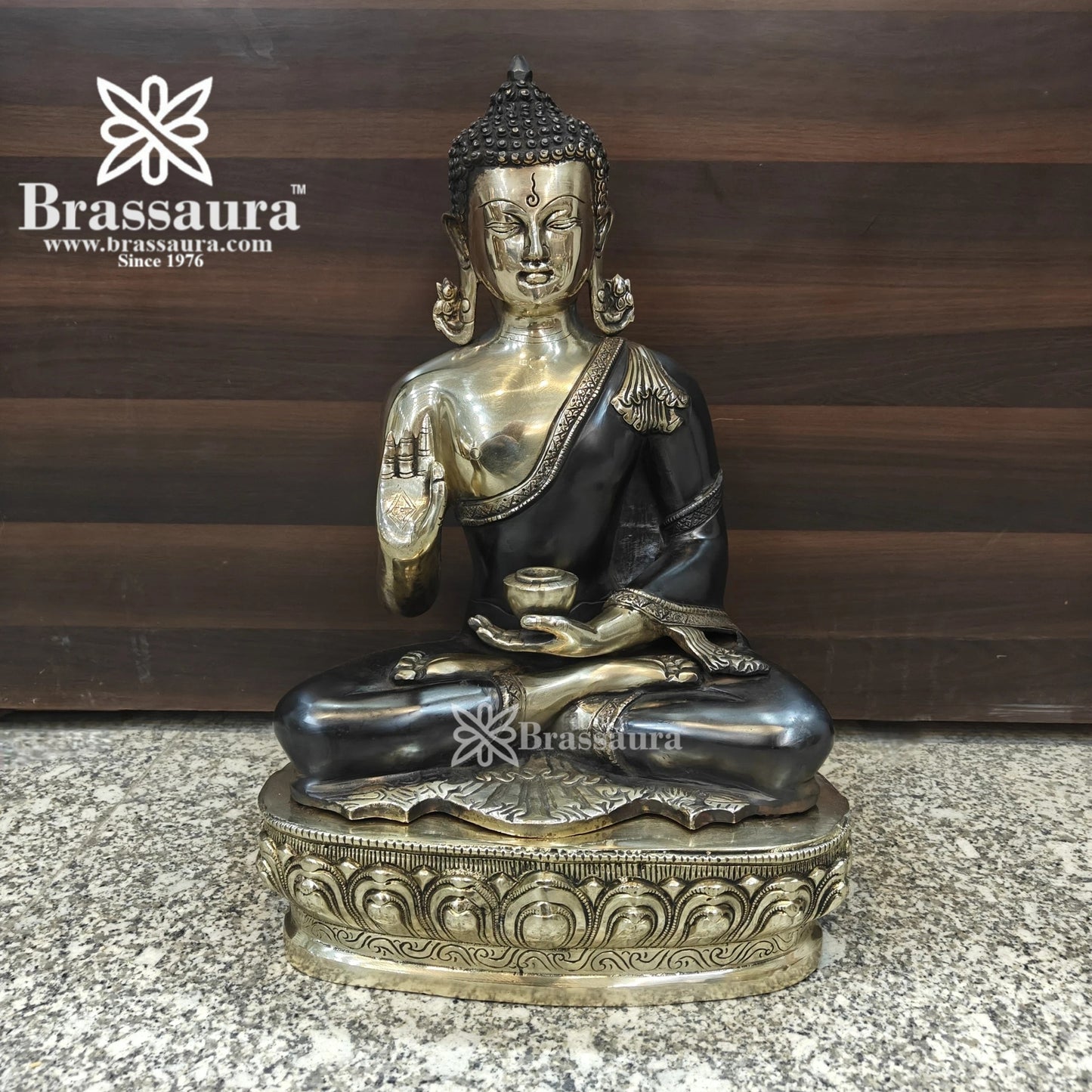 Brass Blessing Multicolored Buddha Weight 16 kg & Height 20 Inch
