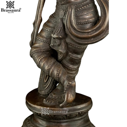 Brass Antique Krishna Murti Weight 23 Kg And Height 35.5 Inch