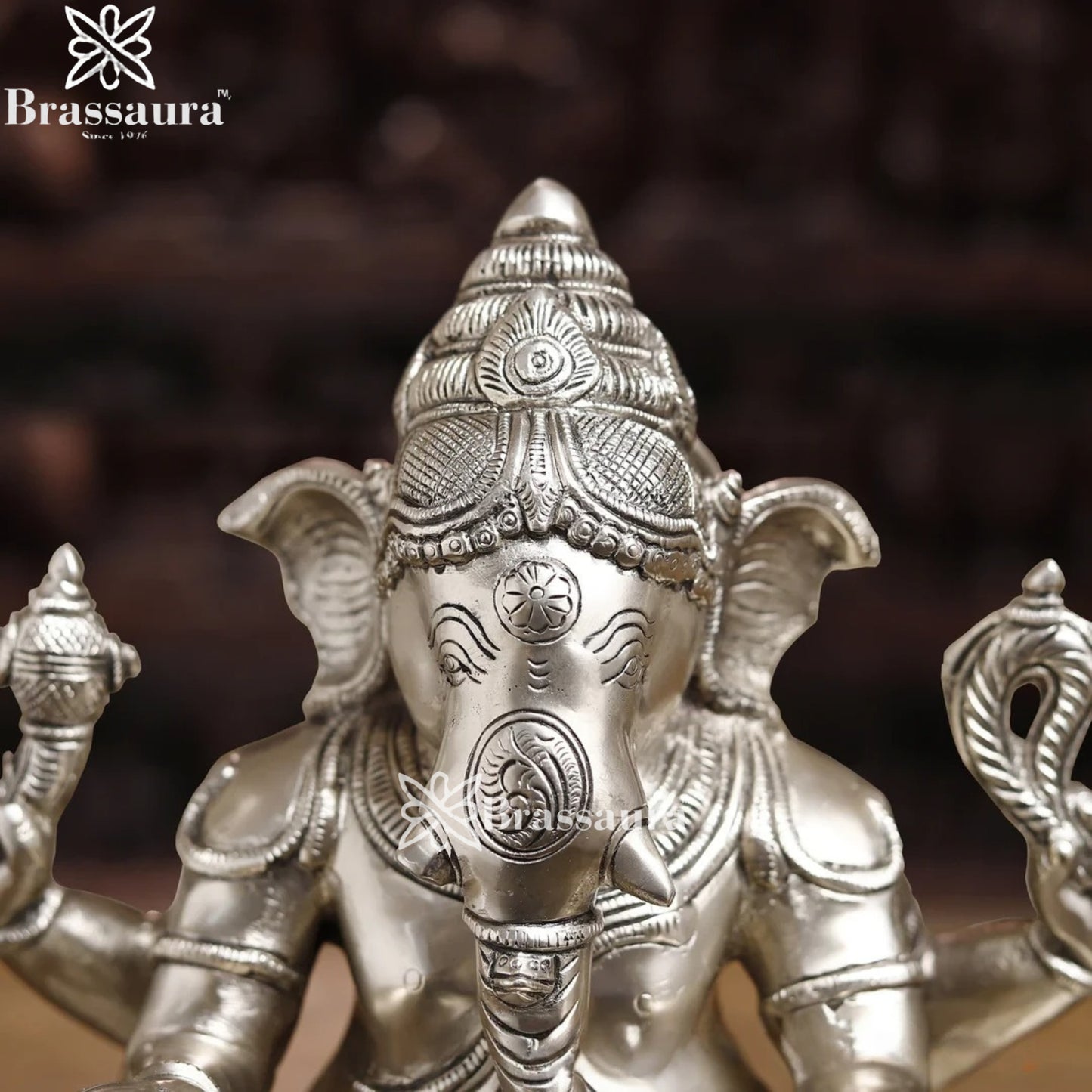 Brass Ganesha & Shivling Weight 15.8 Kg & Height 14.5 Inch