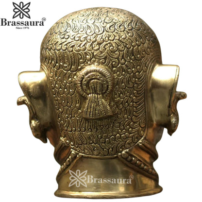 Brass Shiva Mukhlingam Statue Weight 2.3 Kg And Height 6 Inch