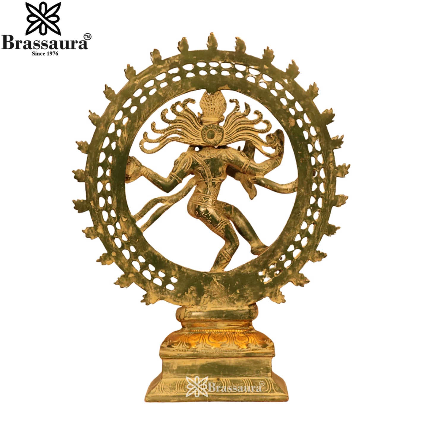 Brass Dancing Natraj Statue Weight 4.1 Kg And Height 14 Inch