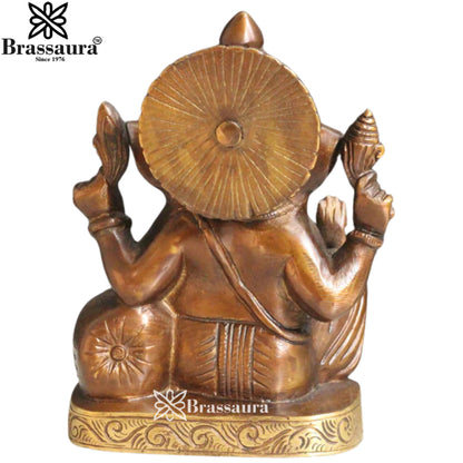 Brass Ganesha Statue Weight 2 Kg & Height 7 Inch