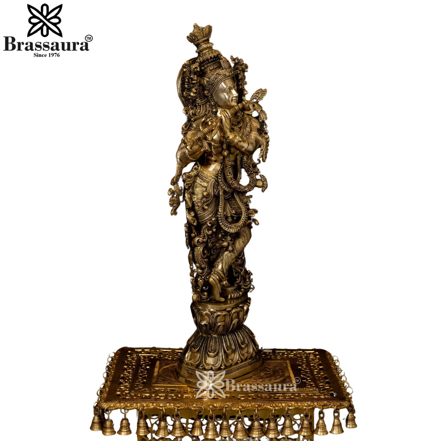 Brass Royal Antique Krishna Murti Weight 15 Kg And Height 29 Inch