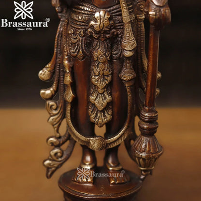 Brass Vishnu Statue Weight 3.38 Kg And Height 12.5 Inch
