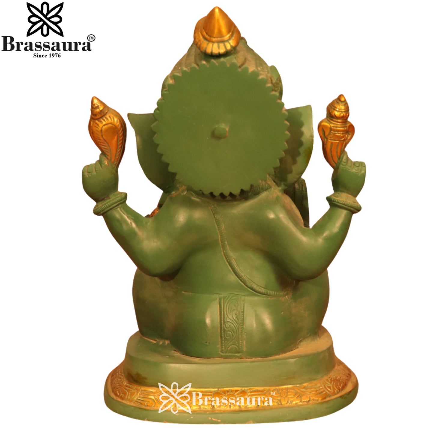 Brass Ganesha Statue Weight 10.1 Kg & Height 13.5 Inch
