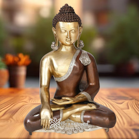 Brass Bhumisprasa Buddha Weight 18 kg & Height 21 Inch
