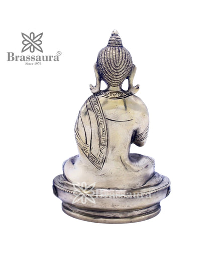 Brass Blessing Buddha Weight 0.95 kg & Height 6.25 Inch