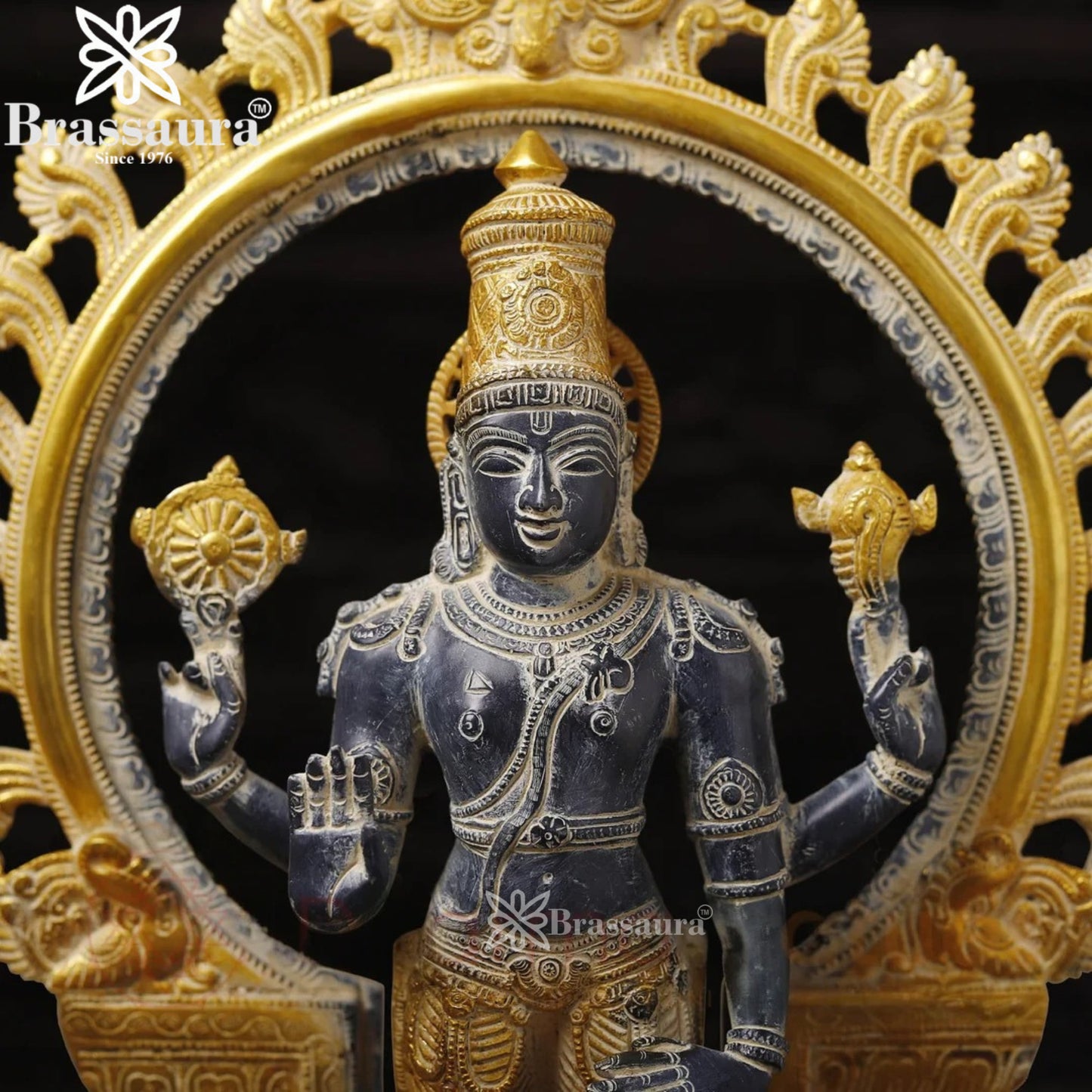Brass Vishnu Statue Weight 12.42 Kg And Height 22 Inch