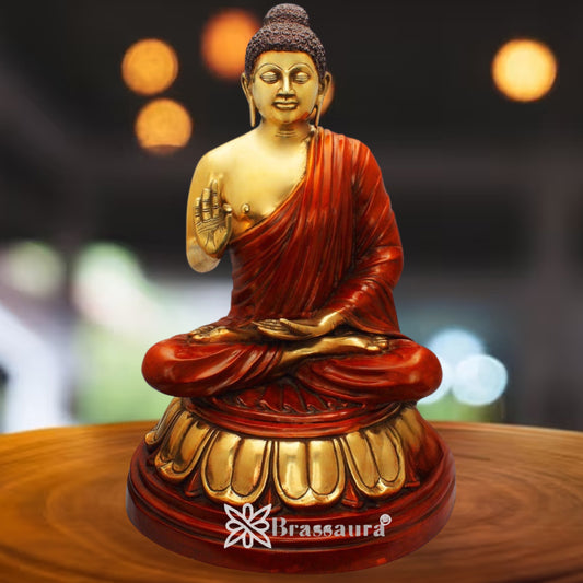 Brass Classic Buddha Weight 15.6 Kg & Height 22 Inch