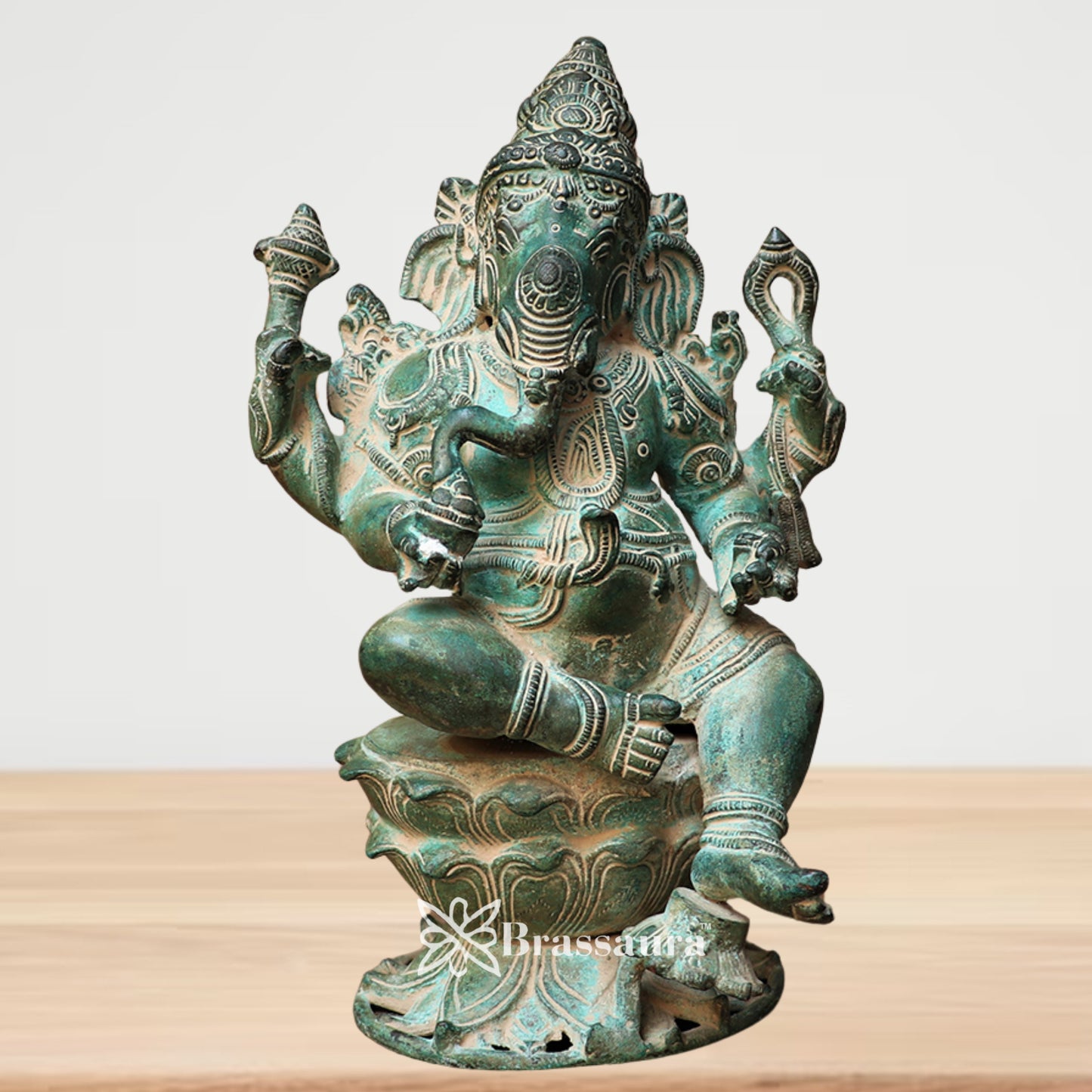 Brass Artistic Ganesha Weight 6.5 Kg & Height 12 Inch