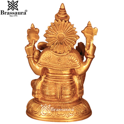Brass Ganesha Statue Weight 6.5 Kg & Height 11.5 Inch