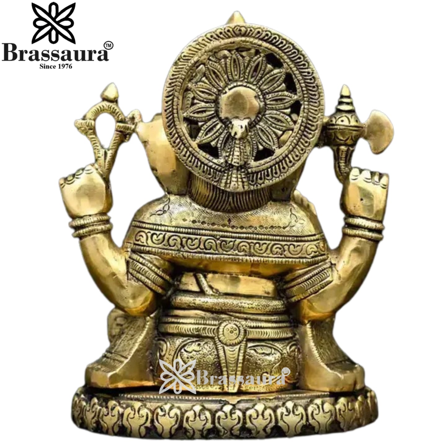 Brass Ganesha Statue Weight 5.63 Kg And Height 9.5 Inch