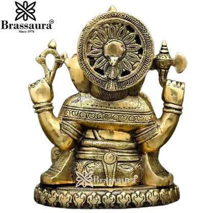 Brass Ganesha Statue Weight 5.63 Kg And Height 9.5 Inch