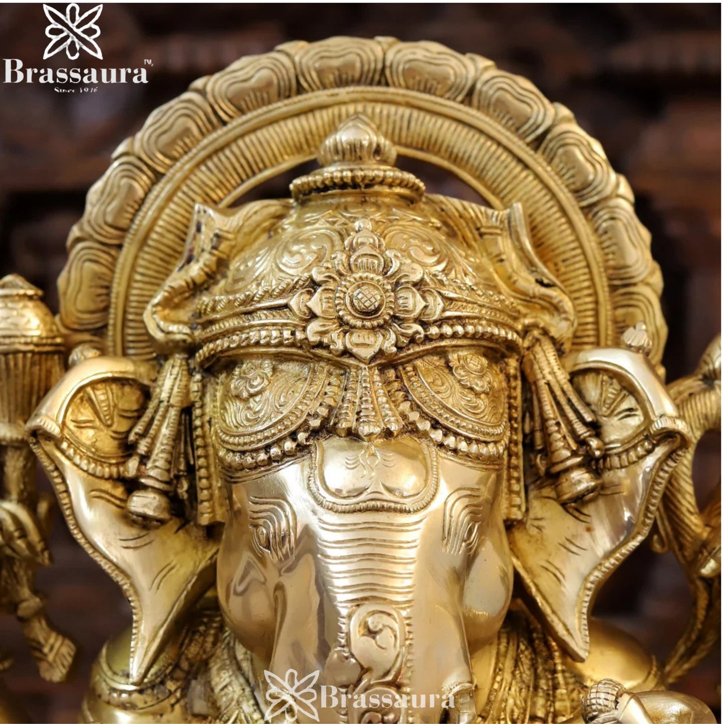 Brass Ganesha Weight 20.72 Kg & Height 20 Inch