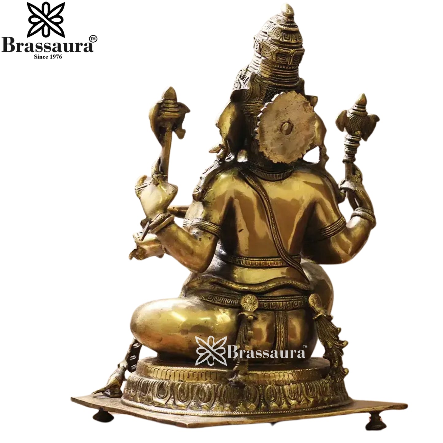 Brass Ganesha Statue Weight 21.7 Kg And Height 20 Inch